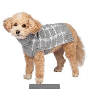 Dog sweater, Harry Barker grey windowpane turtle neck sweater